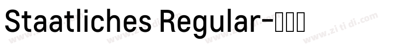 Staatliches Regular字体转换